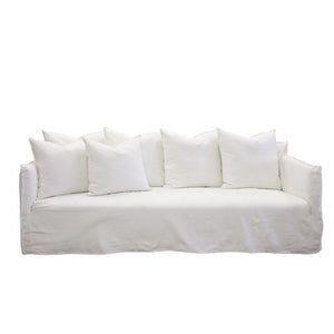 Como Linen White Sofa Cover