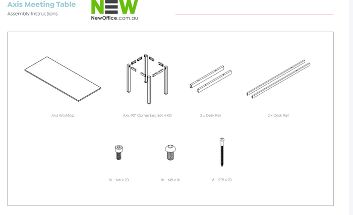 Axis Meeting Table Assembly Instructions – Step-by-Step Installation Guide