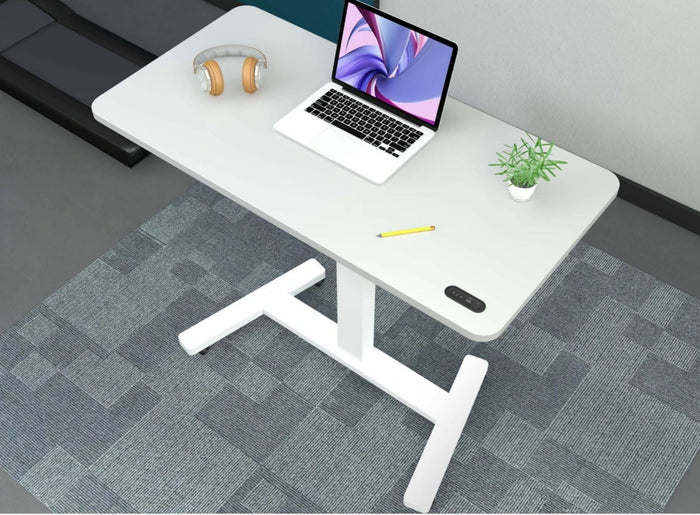 When you need to move and work. Sit and stand desk