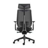 Rear view of Titan High Back Chair mesh back and lumbar support