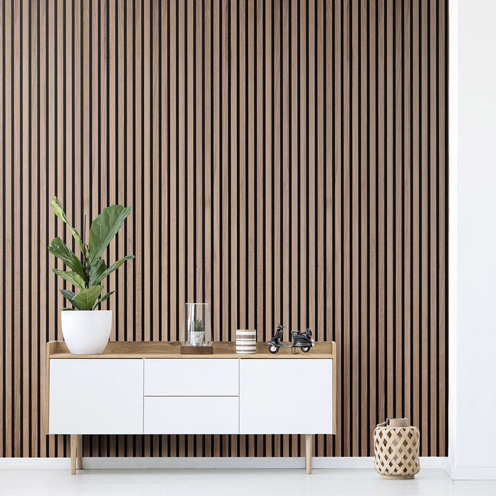 AcoustiOak Linear Feature Panel 2400mm | Acoustic Timber Slat Wall