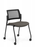 Altus Side Chair mesh back meeting room chair with upholstered seat