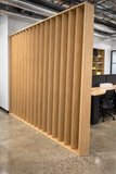 Architectural Angled Laminex Slat Feature Wall – Custom Made