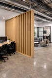 Architectural Angled Laminex Slat Feature Wall – Custom Made