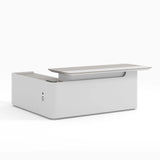 Axiom Executive Desk Right Return – White with LED light