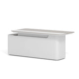 Axiom Executive Desk Right Return – White with LED light