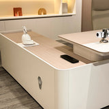 Axiom Executive Desk Right Return – White with LED light