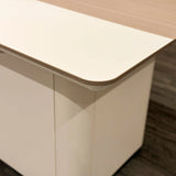 Axiom Executive Desk Right Return – White with LED light