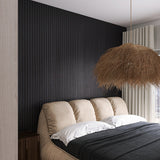 Acoustic Timber Wall Panel – Black Veneer – 2700mm