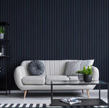 Acoustic Timber Wall Panel – Black Veneer – 2700mm