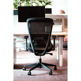 Mesh back office chair with adjustable support for office use