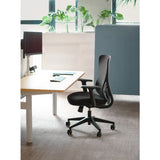 Adjustable mesh task chair for professional office workspaces