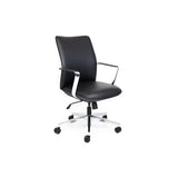 Black leather executive office chair for modern boardrooms
