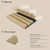 Acoustic Timber Wall Panel – Black Veneer – 2700mm