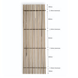 Hardwood Slat Wall & Fence Cladding – Oak Finish – 2700mm x 545mm