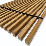 Hardwood Slat Wall & Fence Cladding – Oak Finish – 2700mm x 545mm