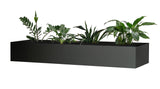 Black 1500mm GO planter box with plant cut-outs