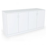 Hinged Door Credenza 900 High 1800mm wide office storage cabinet with four hinged doors