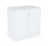 Hinged Door Credenza 900 High in modern office setting with lockable hinged doors