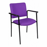 Lazer 40 Straight Armchair purple fabric commercial seating