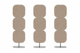 Totem acoustic panel divider in modern office workspace for privacy and noise reduction