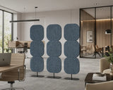 Stylish office acoustic divider panels for sound absorption and workspace separation