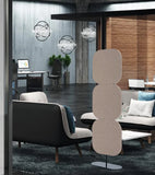 Modular acoustic panel divider improving privacy in shared office environment