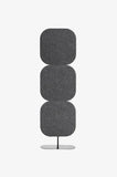 Office partition screen with acoustic panels for reducing noise and distractions