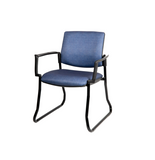 Venice Linea upholstered sled arm chair for commercial reception seating