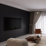 Acoustic Timber Wall Panel – Black Veneer – 2700mm