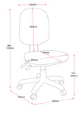 EC070CH High Back Ergo Operator Chair line drawing