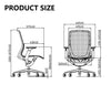 Gravity Ergonomic Office Chair - Charcoal Frame - Charcoal Mesh
