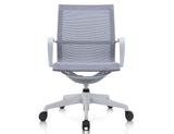 Lunar Low back Office Chair - Light Grey Frame - Light Grey Mesh