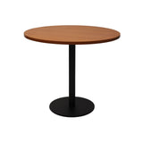 Estilo Round Table with cherry top and black disc base