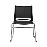 Rapidline PMV-BK Stackable Mesh Back Visitor Chair