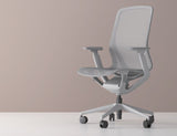 Gravity Ergonomic Office Chair - Light Grey Frame - Light Grey Mesh