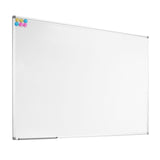 Square Rapidline magnetic whiteboard with concealed wall fixings and aluminium border
