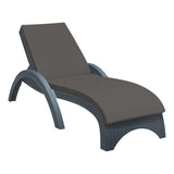 Siesta Fiji anthracite sun lounger with dark grey cushion