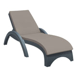 Siesta Fiji anthracite sun lounger with light brown cushion