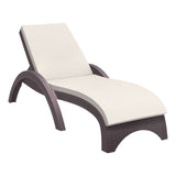 Siesta Fiji chocolate sun lounger with beige cushion