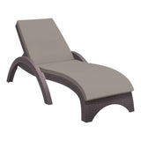Siesta Fiji chocolate sun lounger with light brown cushion