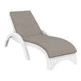 Siesta Fiji white sun lounger with light brown cushion