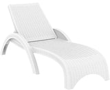 Siesta Fiji white commercial sun lounger without cushion