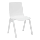 Academy Stacking Chair white shell side view for training rooms
