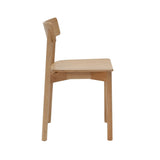 Arlo Chair American Oak rear angled view with timber backrest