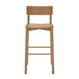 Arlo High Stool American Oak side view showing timber seat profile