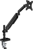 Core Single Gas Spring Monitor Arm in black shown from the front