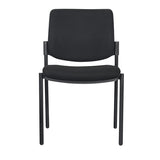Endura Visitor Chair front view with black fabric upholstery
