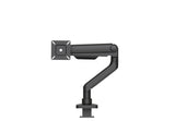 Forge Single Monitor Arm in black shown from the front