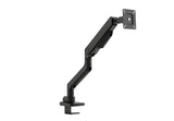Forge Single Monitor Arm in black with articulated arm detail